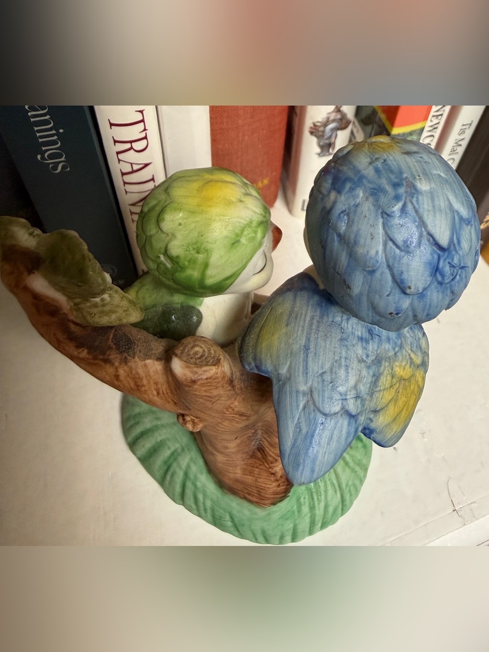 Vintage Norleans Porcelain Love Birds Figurine Mid Century Love You Truly - Picture 2 of 9